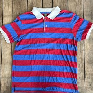 Alternative Blue and Red Mens XL Polyester/Cotton/Rayon Blend Polo Shirt